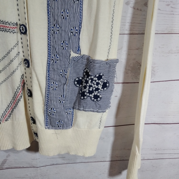 ๐ Anthropologie Guinevere Embroidered Cardigan - Picture 3 of 12